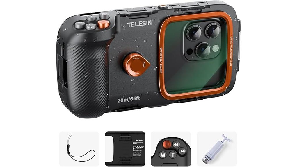 telesin waterproof snorkeling case