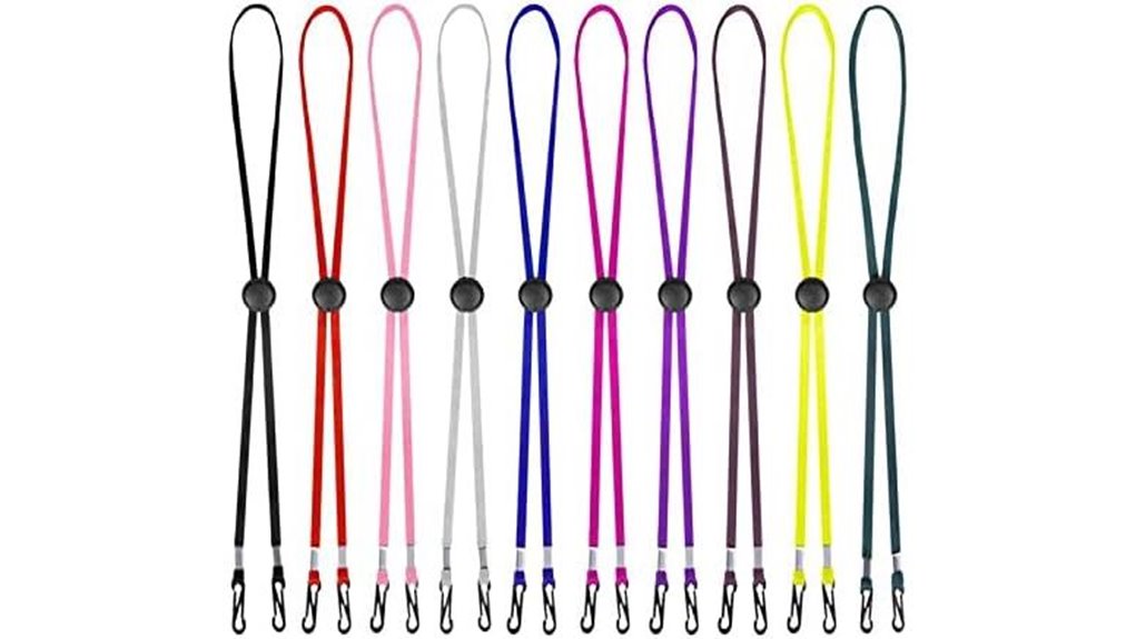 ten adjustable mask lanyards
