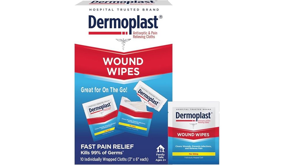 ten dermoplast medicated wipes
