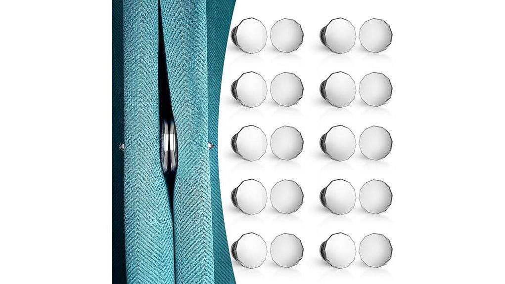 ten light blocking curtain magnets