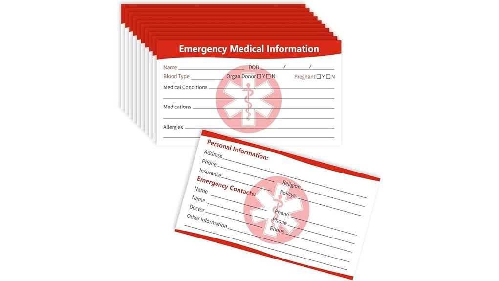 ten medical id cards