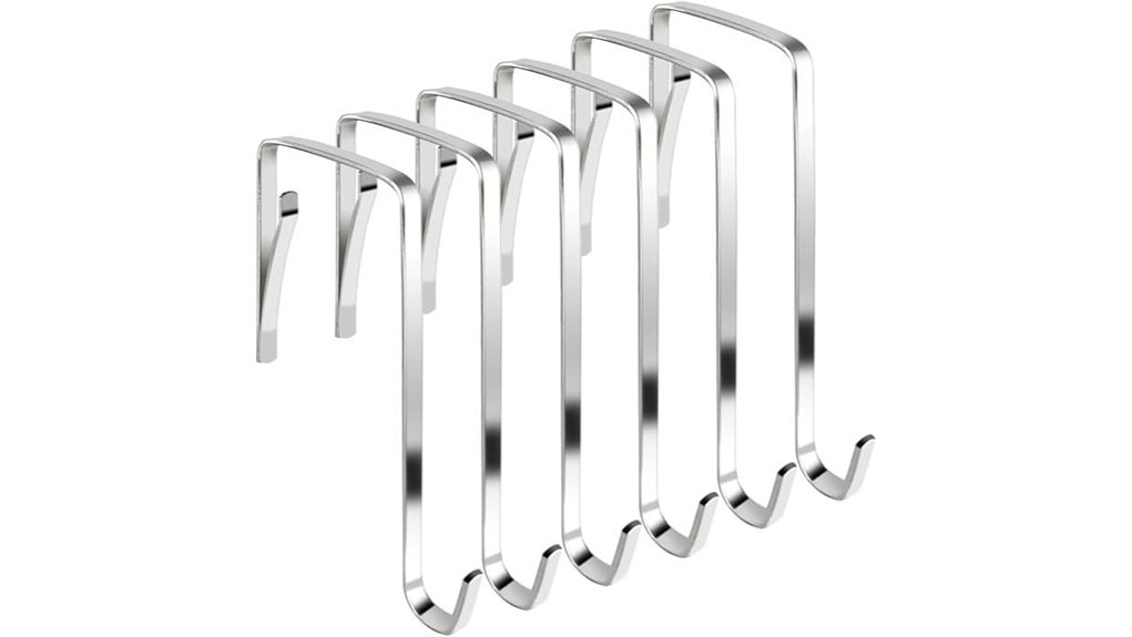 ten metal overdoor hooks