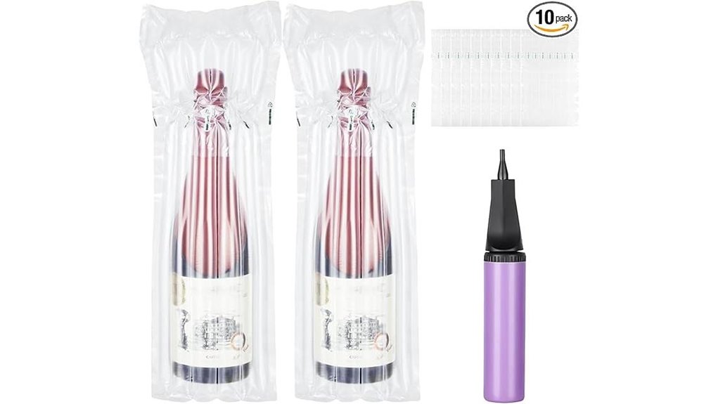 ten pack inflatable wine protectors