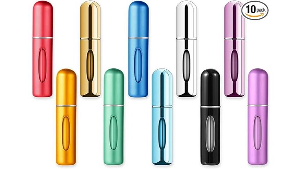 ten refillable 5ml perfume