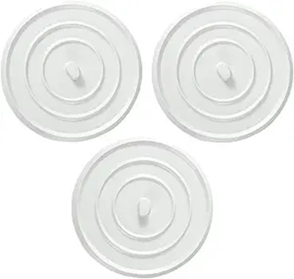 three 4 5 inch silicone stoppers