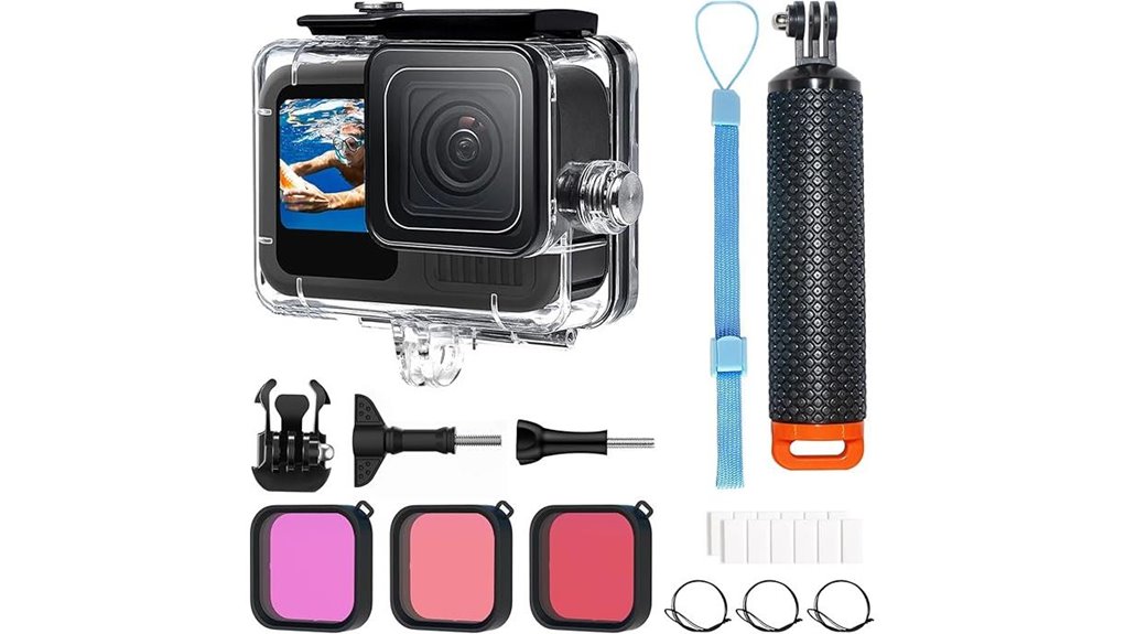 three filter waterproof gopro housing