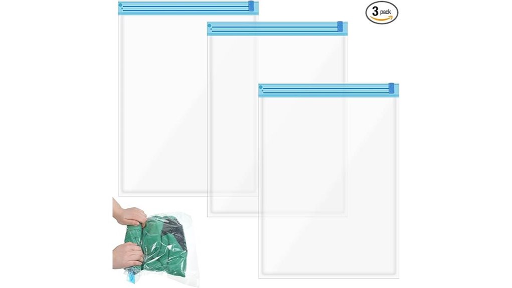 three pack roll up vacuum bags