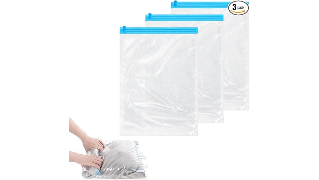 three pack vacuum free travel compression