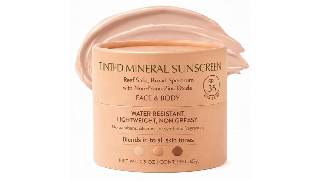 tinted mineral spf35 sunscreen