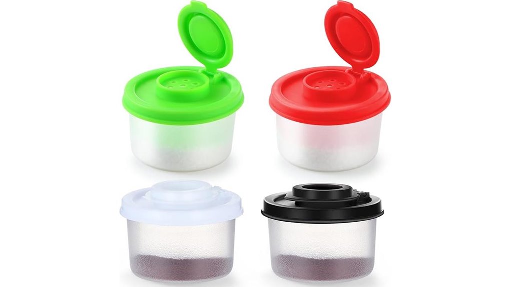 tiny four piece salt pepper