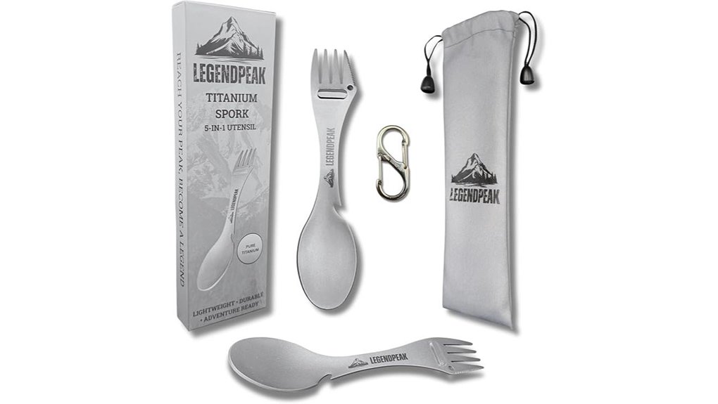 titanium multi purpose camping spork