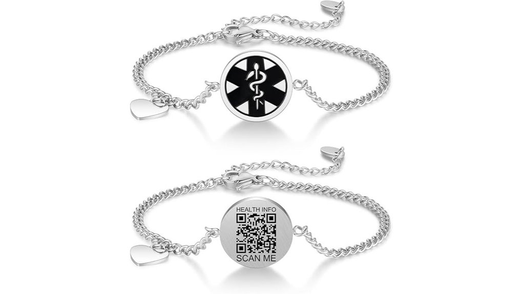 titanium qr medical bracelets