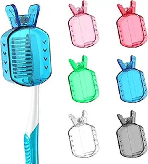transparent clip on toothbrush caps
