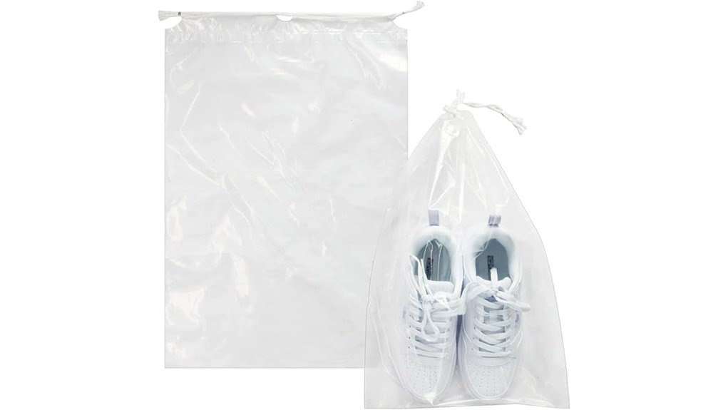 transparent plastic shoe bags