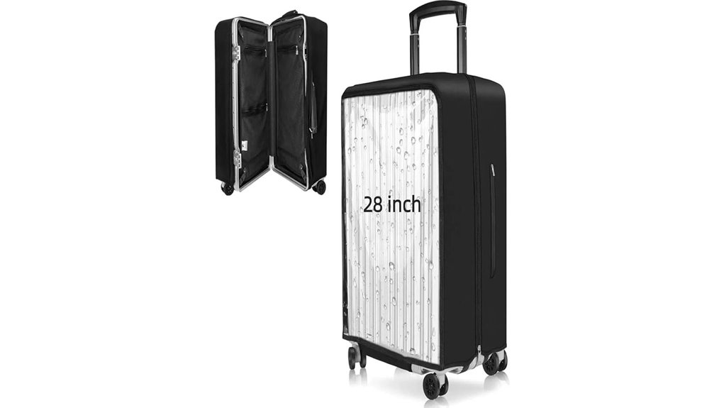 transparent pvc suitcase cover
