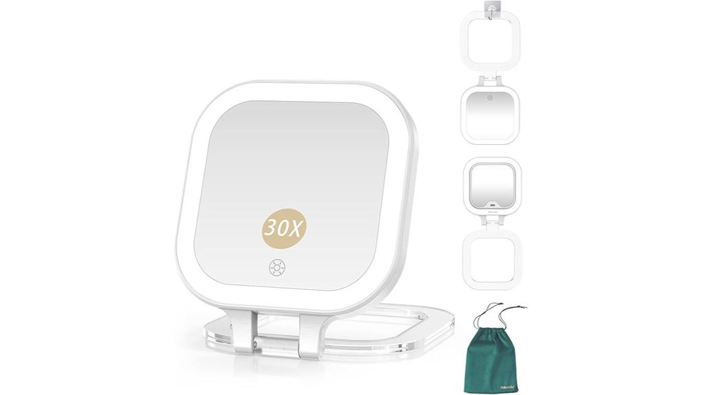 travel 1x 30x 3 color mirror