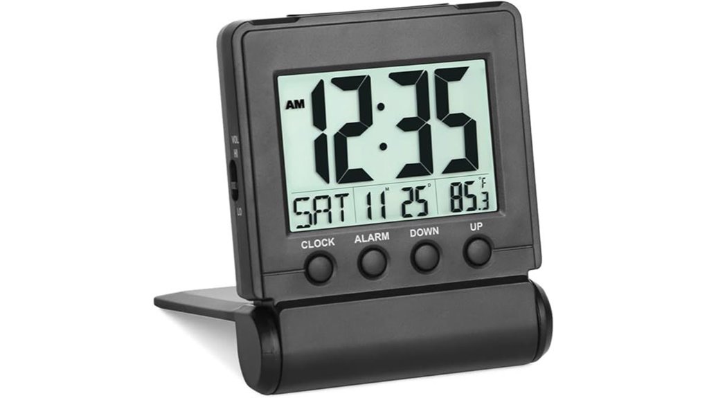 travel alarmclock calendar temperature