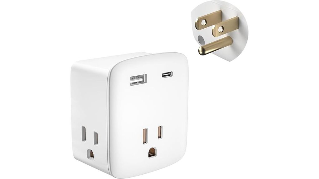 travel approved 3 outlet dual usb c