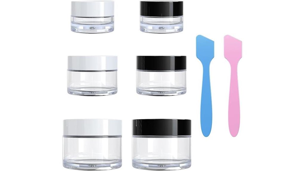 travel cosmetic jars scoop