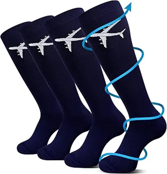 travel knee compression socks