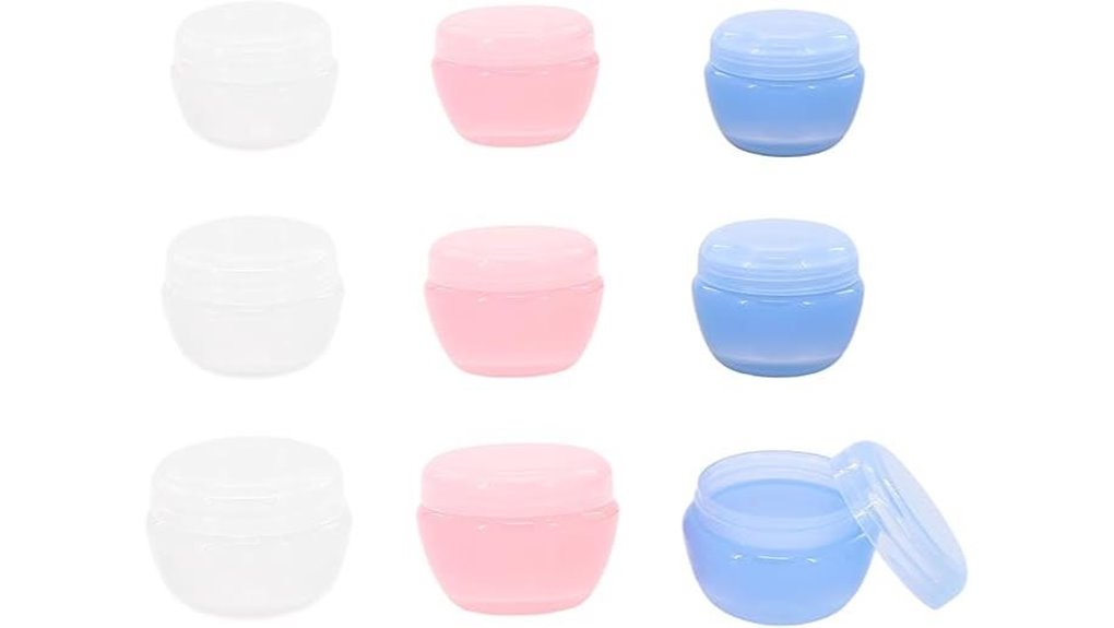 travel leak proof toiletry jars