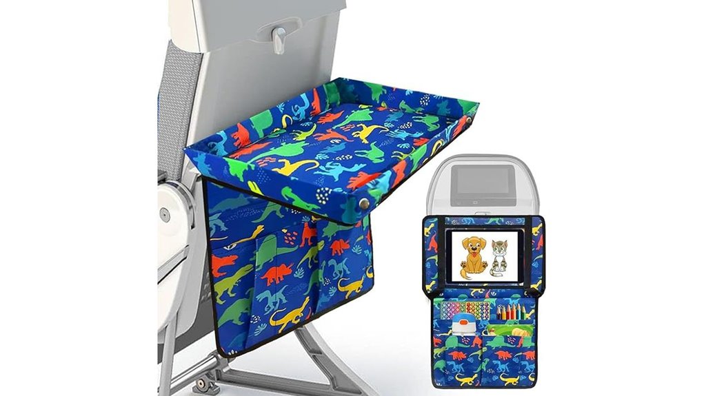 travel ready adjustable pocket tray