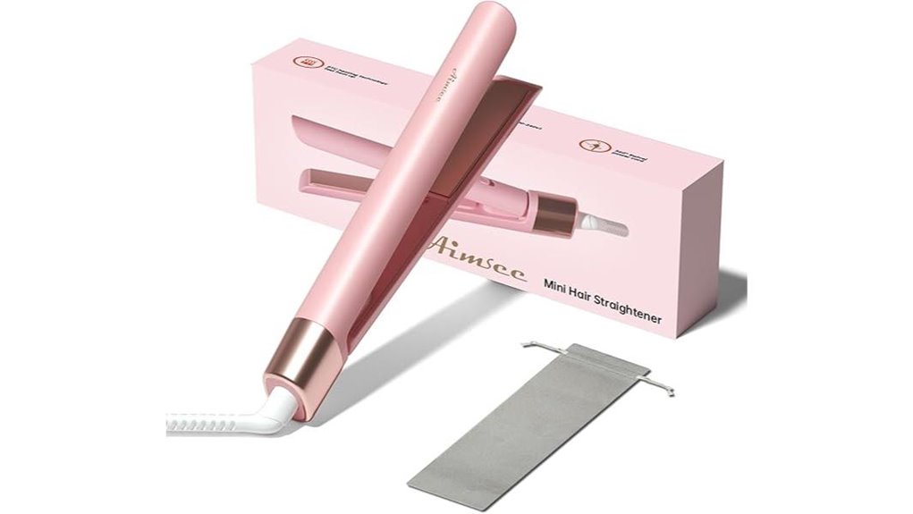 travel ready pink mini flatiron