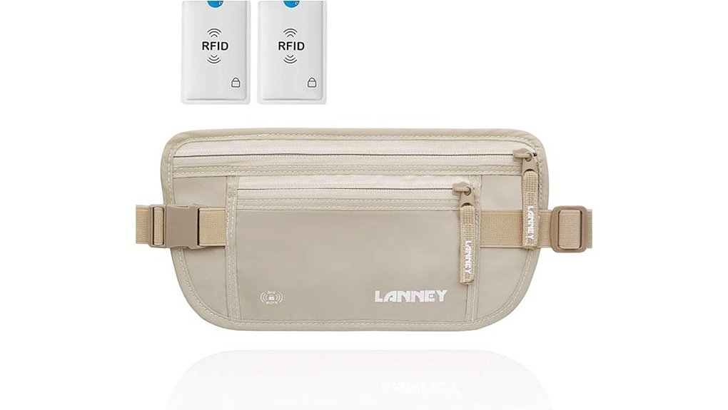 travel rfid blocking money belt