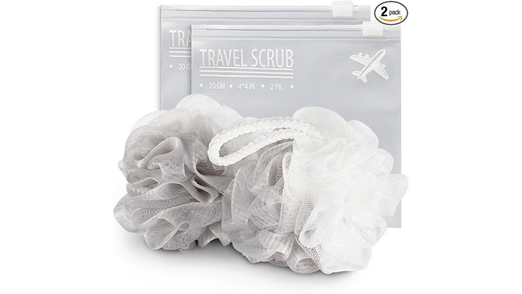 travel shower loofah case