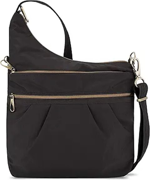 travelon anti theft three compartment crossbody