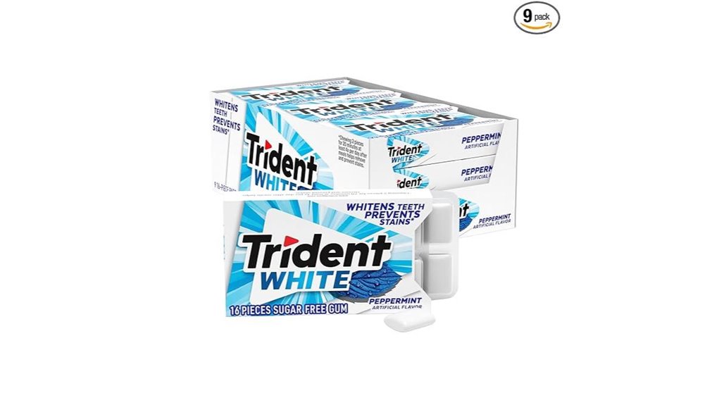 trident peppermint sugar free 144