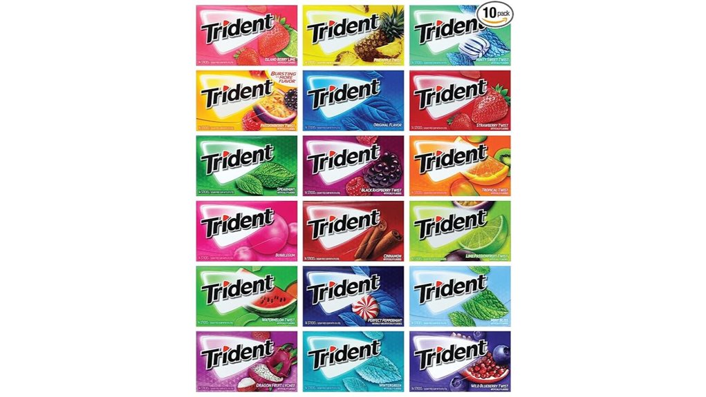 trident sugar free 10 pack sampler
