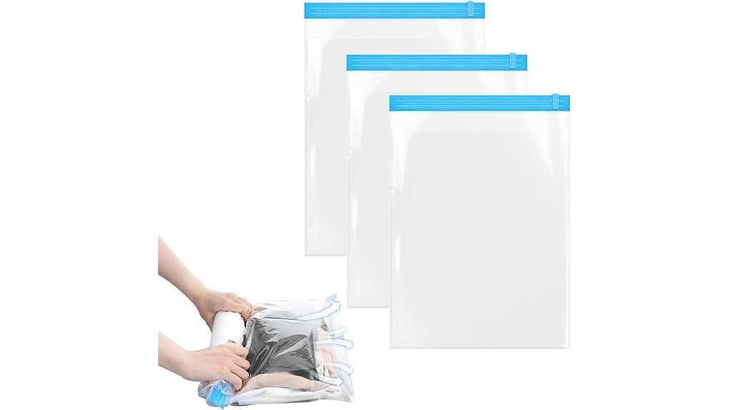 triple roll up vacuum storage