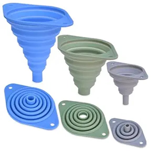 triple silicone kitchen funnels