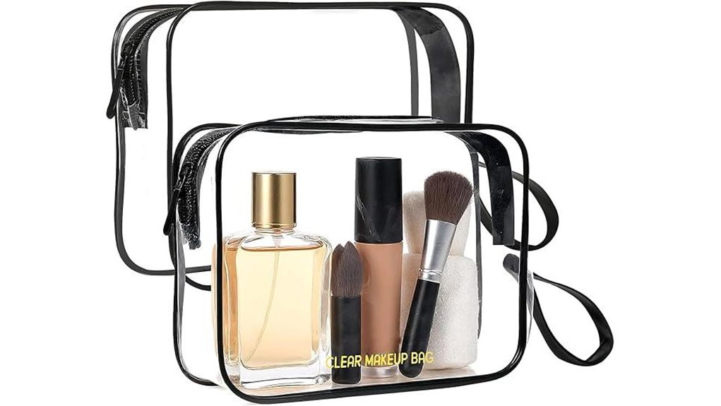 tsa approved clear makeup pack