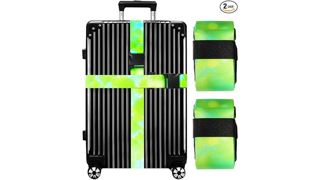 tsa approved green 2 pack straps