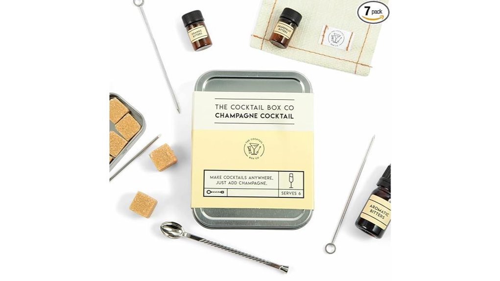 tsa approved stainless champagne kit