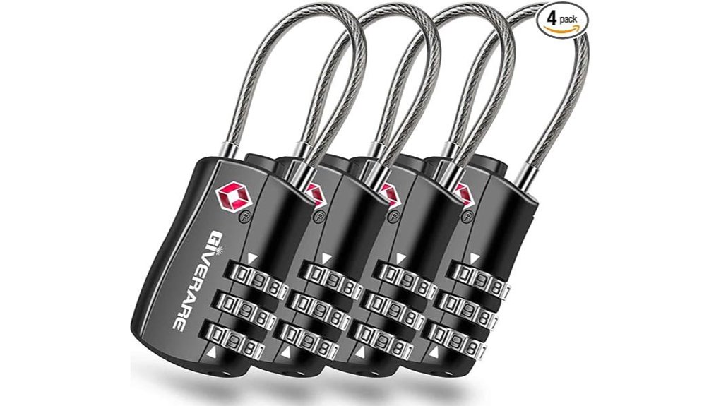 tsa luggage padlock pack