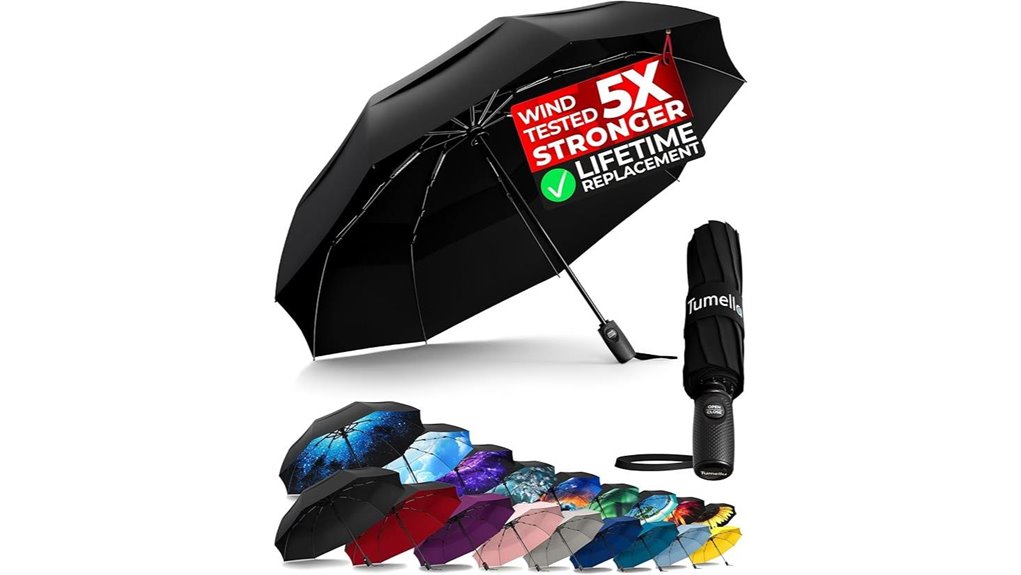 tumella windproof travel umbrella