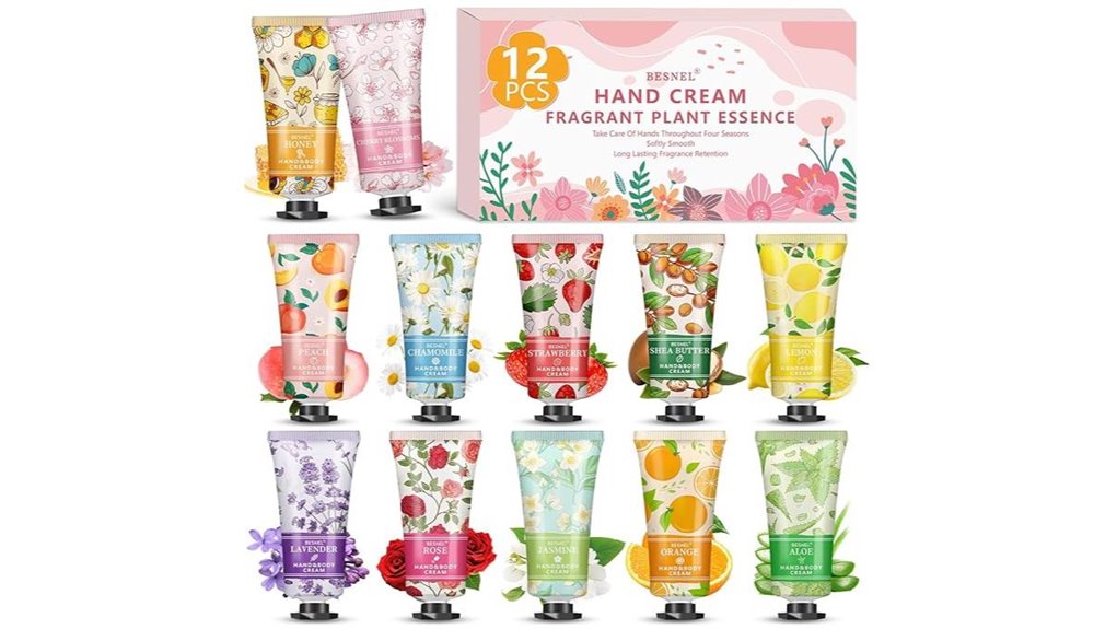 twelve mini hand creams
