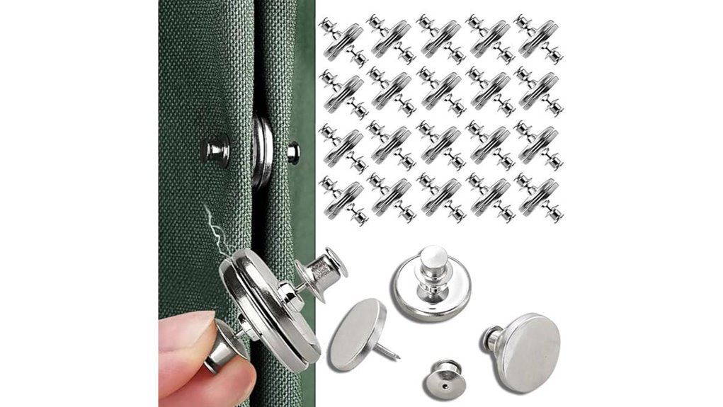 twenty silver curtain clips