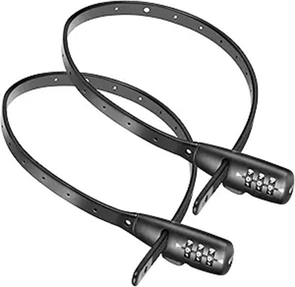 two adjustable 3 digit locks