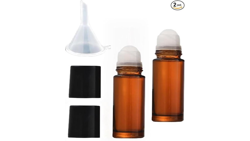 two brown 30ml refillable