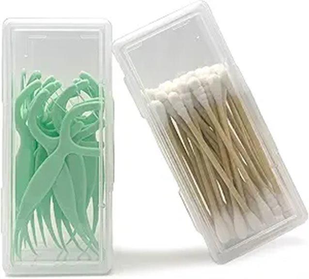 two compartment travel dustproof swab
