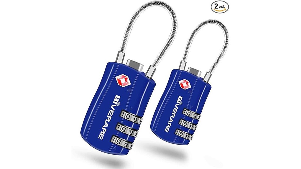 two giverare tsa padlocks