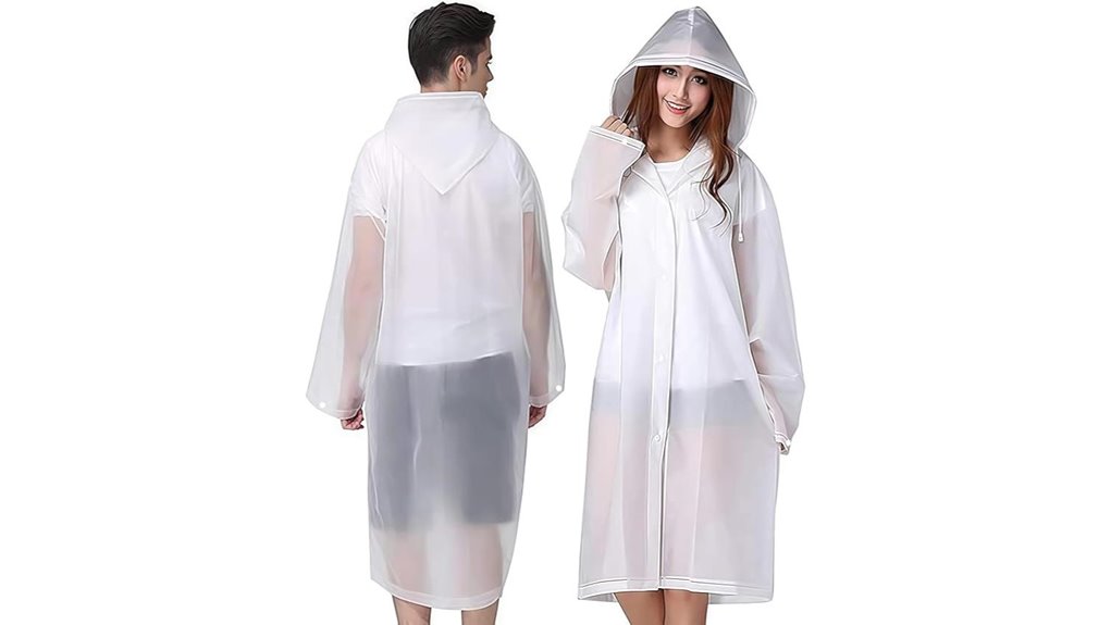 two hooded adult ponchos