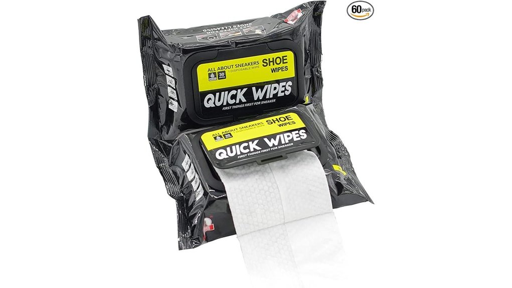 two pack 60 shoe wipes