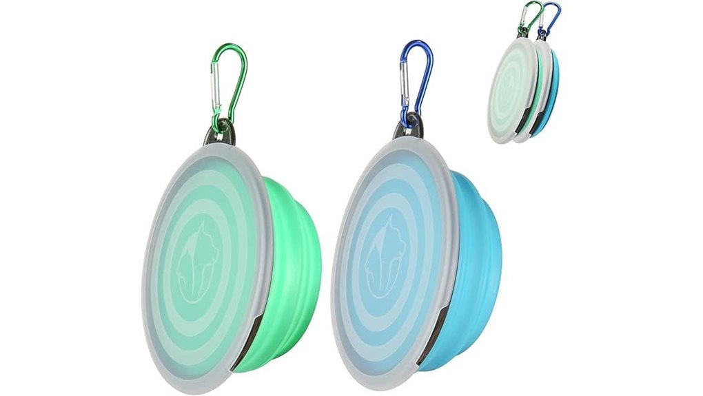 two pack collapsible travel bowls