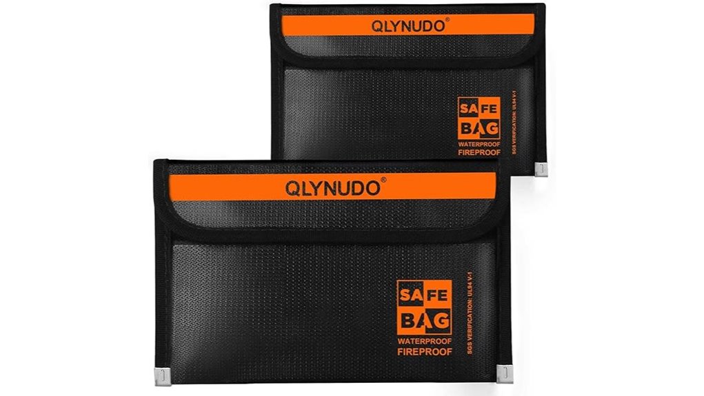 two pack fireproof money envelopes