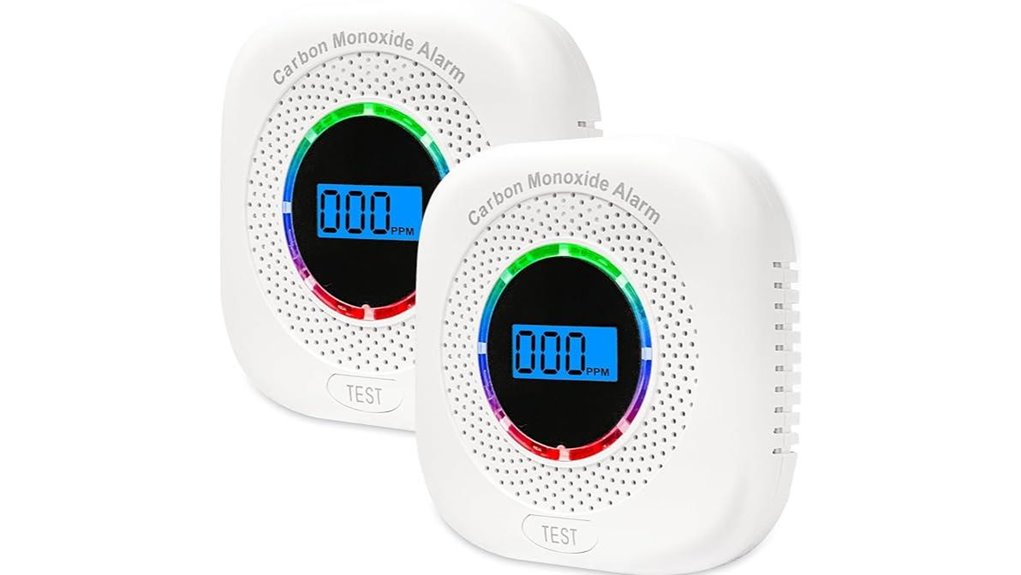 two pack portable co detectors